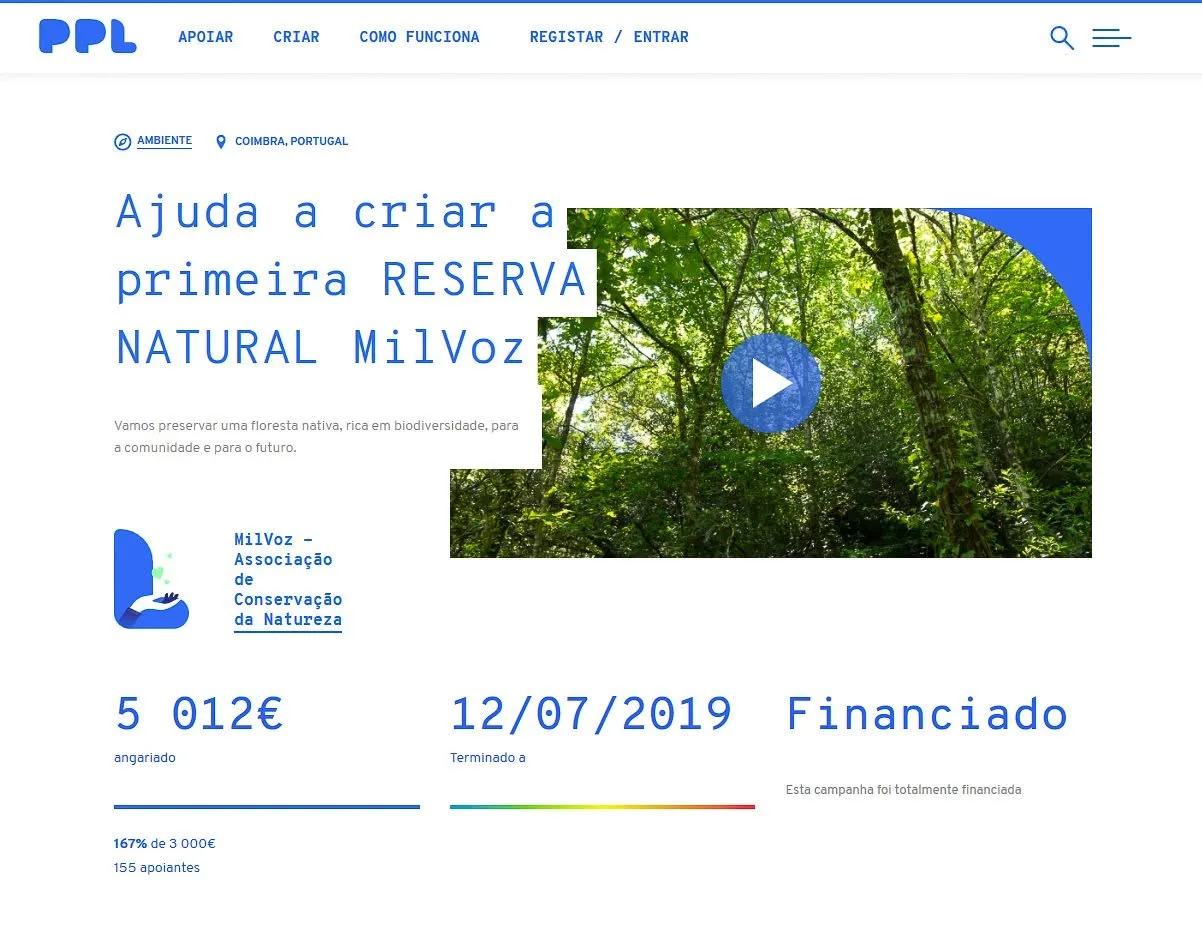 Conclusão bem-sucedida do primeiro crowdfunding